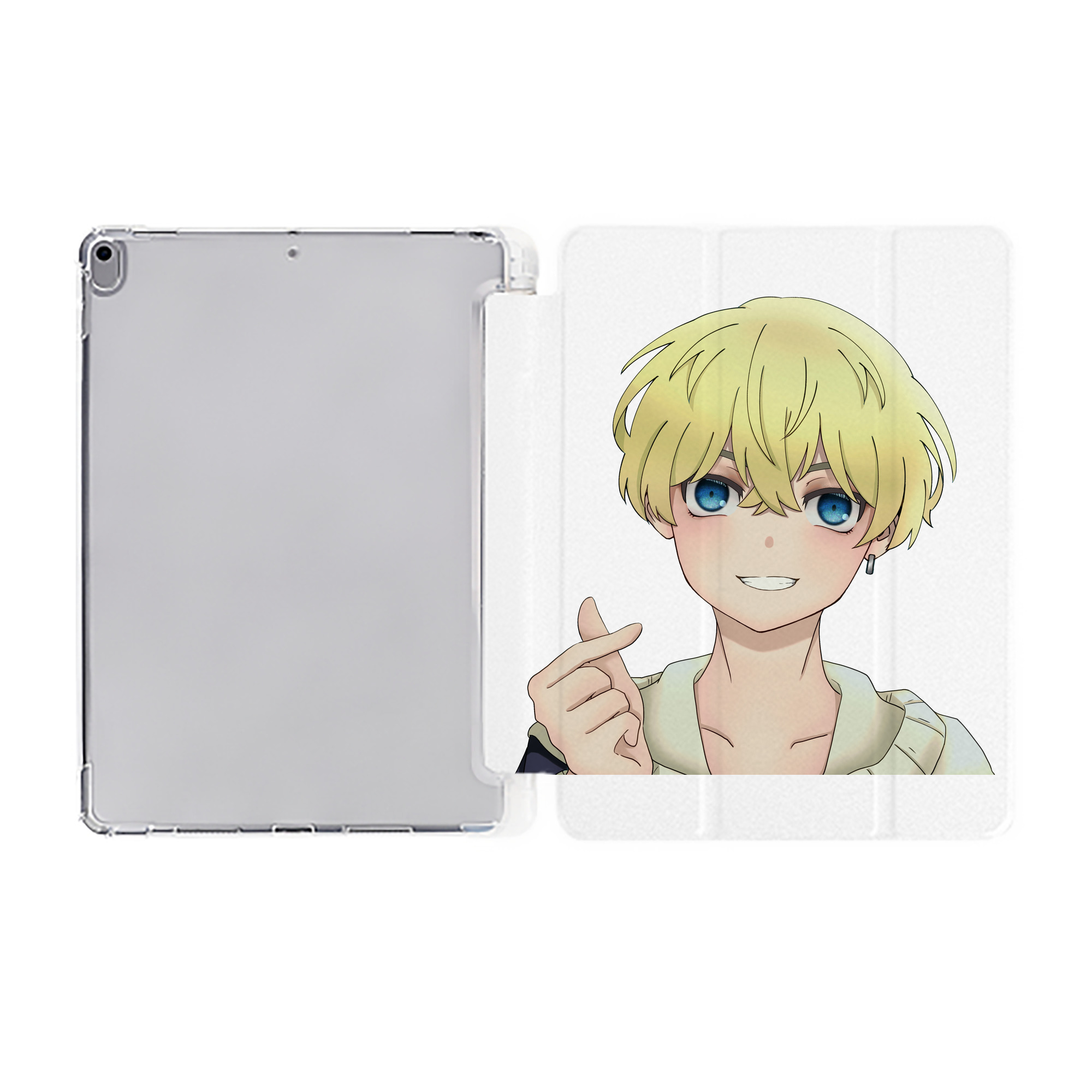 （画像用） 東京リベンジャーズ Tokyo Revengers IPad ケース ペン収納付き 三つ折りスタンド PUレザー×シリコン 対応機種9.5/10.5/10.9インチ